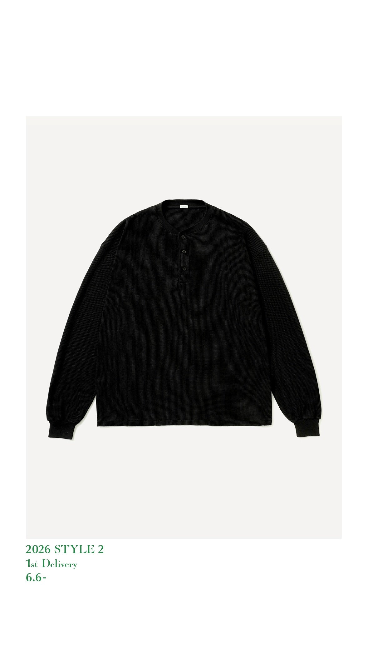 A.PRESSE 26AW Cashmere Blend Waffel L/S Henley Neck Shirts